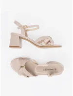 Trendy dámské hnědé sandály na širokém podpatku Trendy dámské hnědé sandály na širokém podpatku