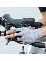 Prodyšné cyklistické rukavice Rockbros, krátké prsty, velikost: L - šedé Prodyšné cyklistické rukavice Rockbros, krátké prsty, velikost: L - šedé