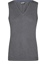 Daiber JN 656 Dámská svetrová vesta s výstřihem do V 02.0656 grey heather Daiber JN 656 Dámská svetrová vesta s výstřihem do V 02.0656 grey heather