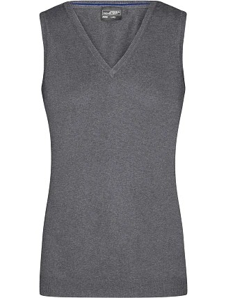 Daiber JN 656 Dámská svetrová vesta s výstřihem do V 02.0656 grey heather Daiber JN 656 Dámská svetrová vesta s výstřihem do V 02.0656 grey heather
