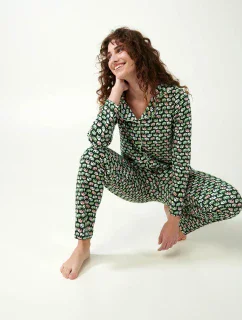 Vamp - Pyžamo s knoflíky a potiskem 21322 - Vamp