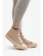 Dámské Tenisky Z Eko Kůže Béžové Big Star OO274934