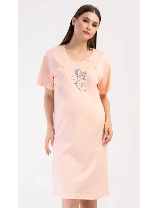 Dámská noční košile mateřská Čáp s kloboukem