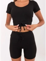 Černý dámský trojdílný komplet basic (7742)