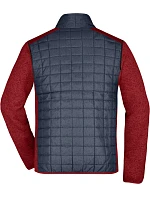 Daiber JN 742 Pánská pletená hybridní bunda 02.0742 red melange/anthracite melange