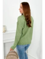 Svetr s rolákem tmavá máta Svetr s rolákem tmavá máta