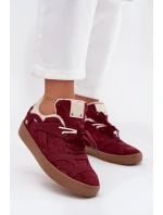 Dámské tenisky na platformě s vyhříváním kožešiny Bordó Solvia