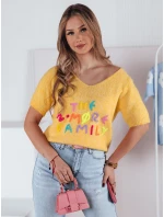 Dámský svetr FATEL žlutý FashionStreet MY2318 Dámský svetr FATEL žlutý FashionStreet MY2318