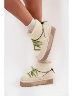 Dámské sněhule na platformě D.Franklin – jasně béžové Dámské sněhule na platformě D.Franklin – jasně béžové