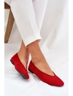 Klasické Baletky Z Eko Semiše Červené Osallin
