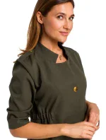 S189 Blejzrové šaty - khaki barva S189 Blejzrové šaty - khaki barva