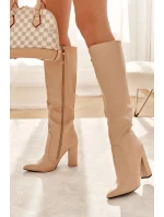 Klasické Boty Na Sloupek Nude Mayra Klasické Boty Na Sloupek Nude Mayra