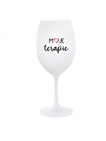 MOJE TERAPIE - bílá  sklenice na víno 350 ml