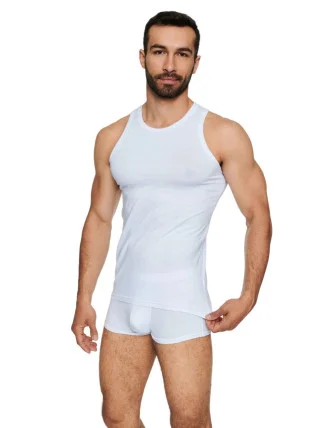 Pánský nátělník 19776 Red line white - HENDERSON