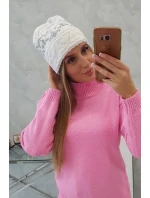Dámská čepice Kira K374 bílá+šedá Dámská čepice Kira K374 bílá+šedá
