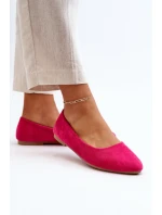 Dámské semišové baleríny Fuksie Kommia