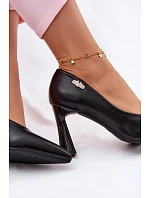 Elegantní Lodičky na Podpatku Vinceza 62276 Černé