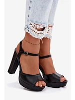 Dámské sandály na vysokém podpatku Černé Nelissey