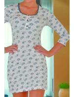 Dámská noční košile 887-YKG růžová s květinovým vzorem - CoCoon