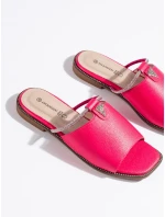 Módní  nazouváky dámské růžové bez podpatku