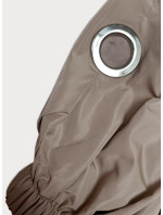 Volná dlouhá bunda ve velbloudí barvě s kapucí (TR982)