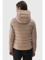 Dámská Péřová Bunda S Kapucí 4F Béžová 4FWAW24TDJAF468-83S