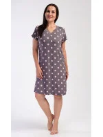 Dámská noční košile s krátkým rukávem Puntík