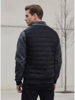 Pánská přechodná prošívaná bunda černá FashionStreet TX4395