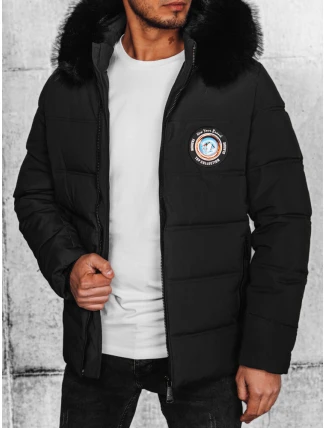 Pánská prošívaná zimní bunda černá FashionStreet TX4644