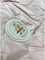 Perleťově růžová tenká dámská bunda se stojáčkem S'West (B8363-51)