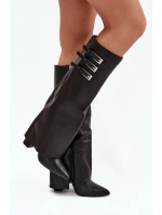 Dámské kozačky na podpatku C-354 Černá - Stephan Paris Dámské kozačky na podpatku C-354 Černá - Stephan Paris