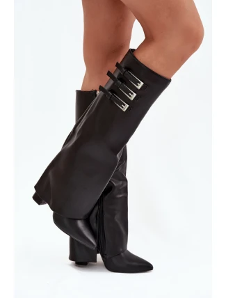 Dámské kozačky na podpatku C-354 Černá - Stephan Paris Dámské kozačky na podpatku C-354 Černá - Stephan Paris