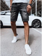 Pánské džínové šortky černé FashionStreet SX2161
