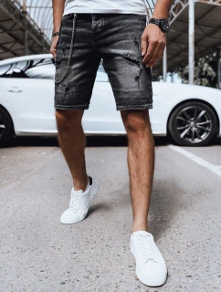 Pánské džínové šortky černé FashionStreet SX2161