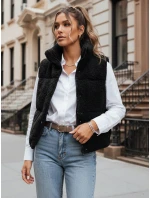 Dámská vesta z ovčí kůže BEEWARM černá FashionStreet TY3845 Dámská vesta z ovčí kůže BEEWARM černá FashionStreet TY3845