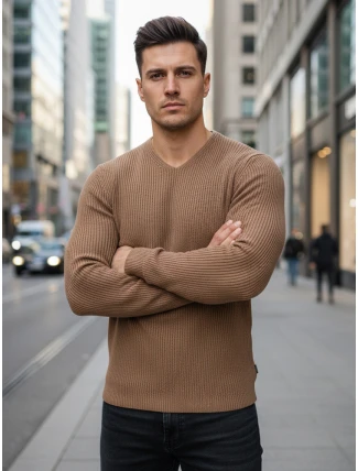 Pánský hnědý svetr WX2306z