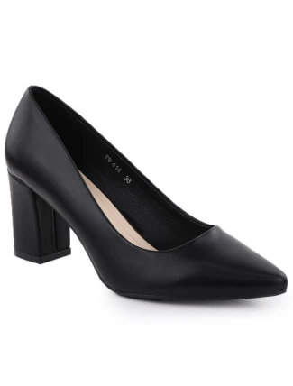 Dámské černé lodičky Sergio Leone s jehlovým podpatkem PB414