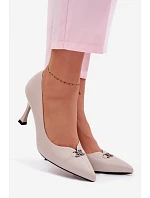 Lodičky Vinceza s ozdobným detailem Světle šedé