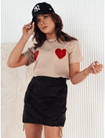 Dámské tričko PALIS beige FashionStreet RY2431