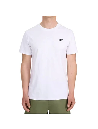 Pánské tričko 4F M3341 white 4FWMM00TTSHM3341 10S pánské