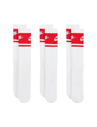 Nike Everyday Elevated Crew 3 páry bílých a červených ponožek IM7949 900 Nike Everyday Elevated Crew 3 páry bílých a červených ponožek IM7949 900