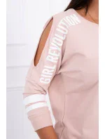 Girl Revolution set tmavě pudrově růžový