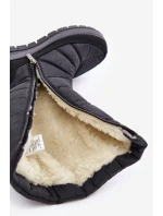 Dámské Sněhové Boty Se Zdobením Černé Progress PROGJ-24-147 Dámské Sněhové Boty Se Zdobením Černé Progress PROGJ-24-147