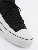 Designové dámské černé tenisky bez podpatku Designové dámské černé tenisky bez podpatku