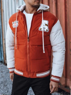 Pánská zimní bunda s kapucí červená FashionStreet TX4877