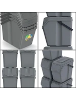 ODPADKOVÝ KOŠ 25L SORTIBOX ŠEDÝ KÁMEN