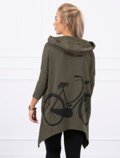 Cyklistická mikina s khaki potiskem