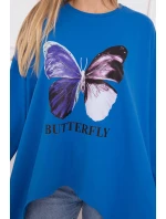 Oversize halenka s potiskem chrpy