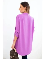 Halenka s delším zadním dílem fialová Halenka s delším zadním dílem fialová