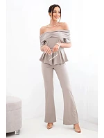 Dámský bavlněný komplet s krátkým rukávem a šortkami žlutý Dámský bavlněný komplet s krátkým rukávem a šortkami žlutý